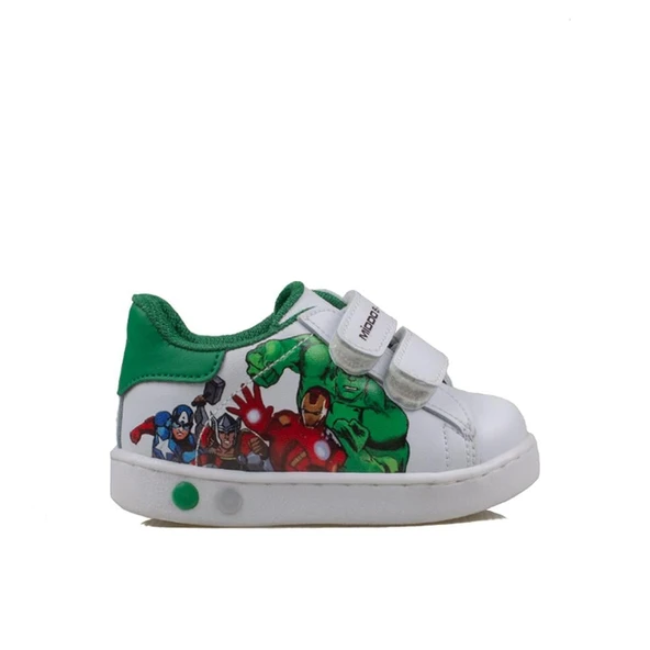 Trend Adımlar Beyaz Işıklı İlk Adım Bebe Sneaker ürün görseli 1