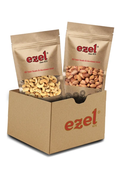 Ezel Kuruyemiş Siirt Fıstığı -Tuzlu Kavrulmuş Kaju Seti 250g - Taze Paketlenmiş ürün görseli 1