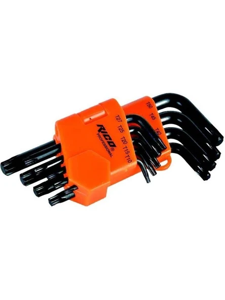 Rico 9 Parça Torx Uçlu Allen Anahtar Takımı Kısa Alyan Seti 013-RC3199 ürün görseli 1