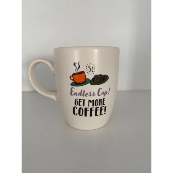 Endless Cup Get More Coffee Beyaz Kupa Bardak ürün görseli 1