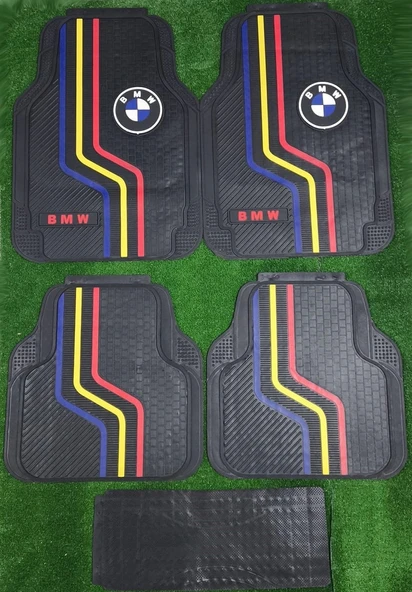 Üniversal BMW Latex Kauçuk-5 parça-Paspas-Kaydırmaz Taban-1.Sınıf İthal Ürün ürün görseli 1
