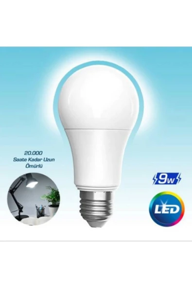 VOLTEK 9w Led Ampul E-27 Duylu Beyaz 6500k ürün görseli 1