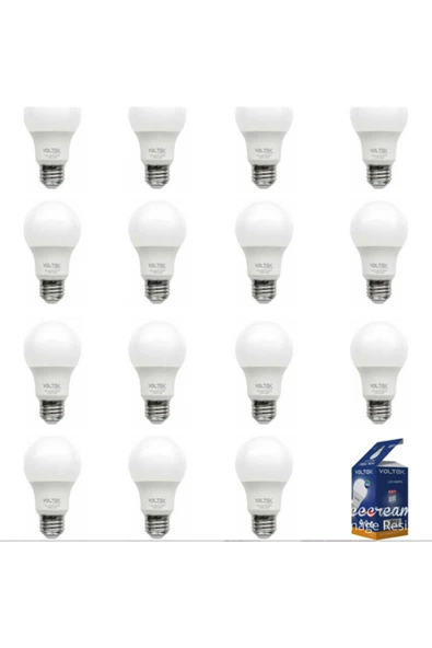 VOLTEK 9w Led Ampul - Beyaz Işık - 15 Adet ürün görseli 1