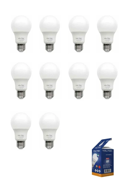 VOLTEK 10 Adet 9 Watt Led Ampul Beyaz ürün görseli 1