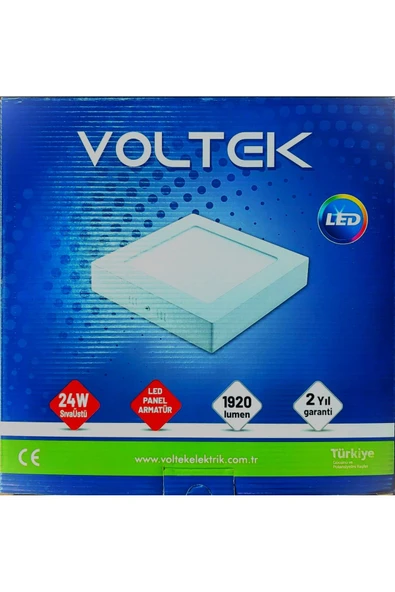 VOLTEK 24w Led Kare Panel Beyaz Işik - Resim 2