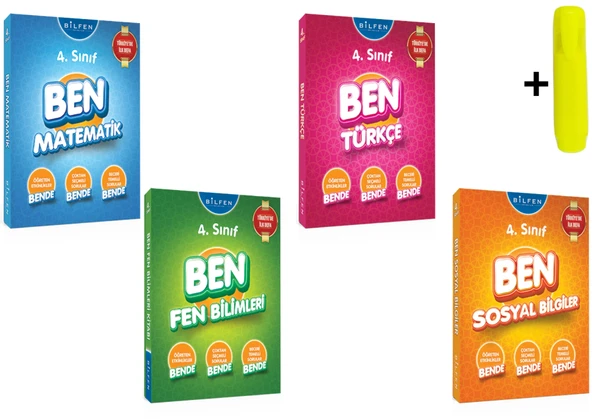 Bilfen Yayınları 4.sınıf Ben Matematik Fen Türkçe Sosyal Etkinlik Kitabı Seti ürün görseli 1