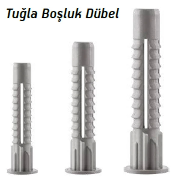 8x60mm BOSLUKLU PLASTIK TUGLA DÜBELİ (1000 ADET) ürün görseli 1