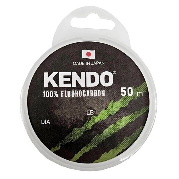 Kendo 100% Fluorocarbon Leader Misina 50m Beyaz ürün görseli 1