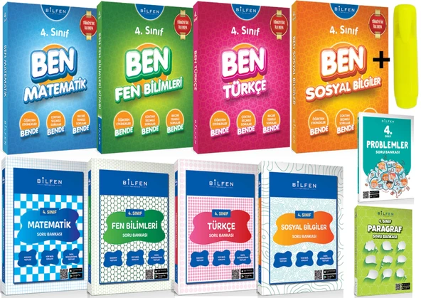 Bilfen Yayınları 4.sınıf Tüm Dersler Ben Soru Kitabı Seti 10 kitap ürün görseli 1