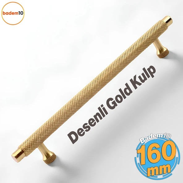 Martin Gold Metal Kulp 160 mm Mobilya Çekmece Mutfak Dolabı Dolap Modern Kapak Kulpları Grip Desen ürün görseli 1