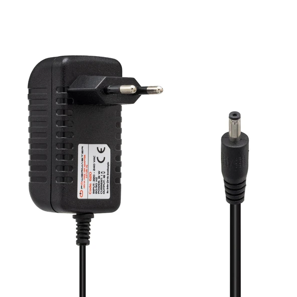 Powermaster PM-620 18 Volt - 1 Amper 3.5*1.35 Mm Uçlu Plastik Kasa Priz Tipi Adaptör ürün görseli 1