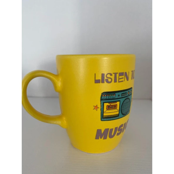 Listen to Music Sarı Kupa Bardak ürün görseli 1