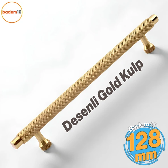 Martin Gold Metal Kulp 128 mm Mobilya Çekmece Mutfak Dolabı Dolap Modern Kapak Kulpları Grip Desen ürün görseli 1