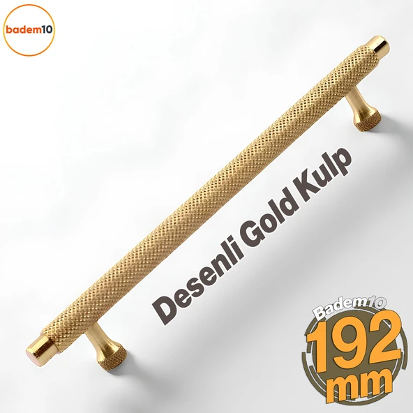 Martin Gold Metal Kulp 192 mm Mobilya Çekmece Mutfak Dolabı Dolap Modern Kapak Kulpları Grip Desen ürün görseli 1