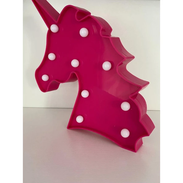 At Figürlü Led Lamba Pembe Renk - Resim 2