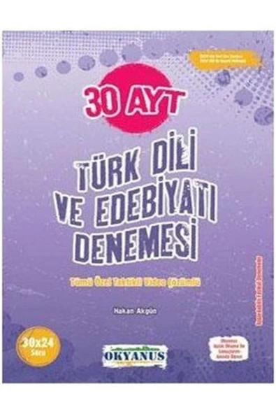 Okyanus Ayt Türk Dili Edebiyatı 30 Denemesi ürün görseli 1