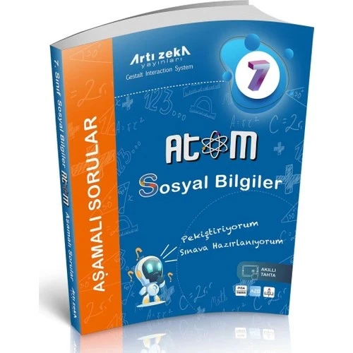 Artızeka 7.Sınıf Atom Beceri Temelli Sosyal Bilgiler Soru Bankası ürün görseli 1