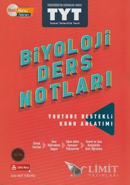 Limit Tyt Biyoloji Ders Notları Youtube Destekli Konu Anlatımı ürün görseli 1