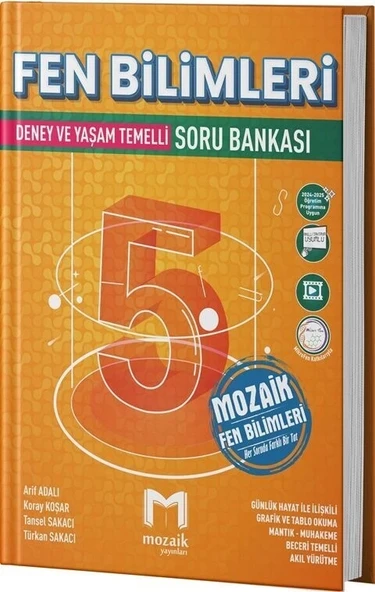Mozaik 5.Sınıf Fen Bilimleri Deney Ve Yaşam Temelli Soru Bankası ürün görseli 1