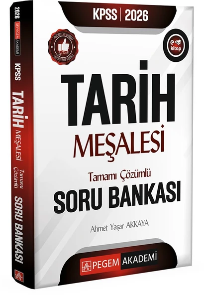 2026 KPSS Tarih Meşalesi Tamamı Çözümlü Soru Bankası Pegem Yayınları ürün görseli 1