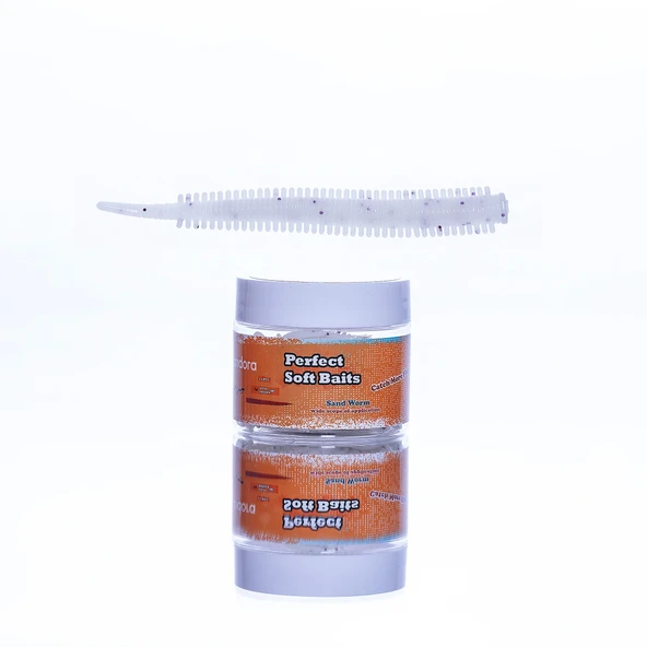 Pandora Kavanoz Perfect Soft Baits Sandworm 7cm Renk:PearlWhite ürün görseli 1