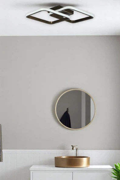 LEGACY  Kira Modern Tasarım Bronz Renk Salon - Mutfak - Hol Beyaz Led 2 Li Avize ürün görseli 1