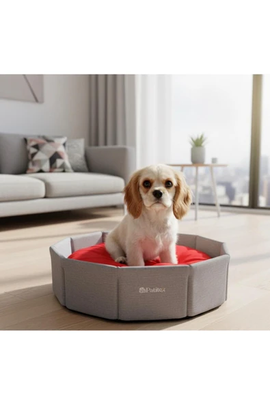 PATİTEX Simit Kedi Yatak- Simit Kopek Yatak- Sıvı Geçirmez- Kedi Köpek Yatağı Minderli -iç Mekan Yatak ürün görseli 1