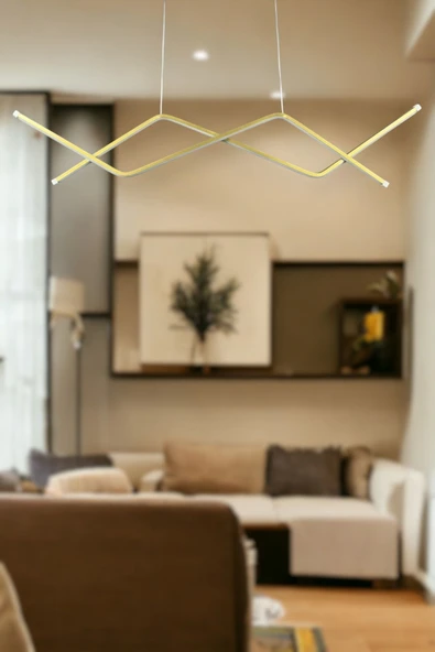 LEGACY  Utku Modern Tasarım Eskitme Renk Yemek Masası Üstü - Mutfak - Salon Beyaz Led 2 Li Avize ürün görseli 1