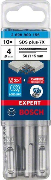 EXPERT SDS plus-7X K-Delici Ucu 4*115, 10 parça ürün görseli 1