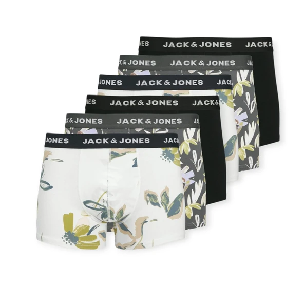 JACK JONES Erkek Desenli Pamuklu 6 lı Boxer Set 12273114 ürün görseli 1