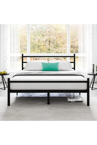 Özgök Tarım Metal Karyola HSN Metal Karyola Siyah Renk, Çift Kişilik, Ölçü Seçenekli 160x200 ürün görseli 1