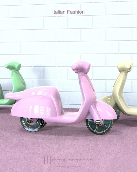 Metalmorphose Scooter Anahtarlık Pembe - Resim 5