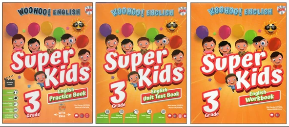 KIRMIZI BEYAZ 3. SINIF WOOHOO SÜPER KİDS (3 KİTAP) ürün görseli 1