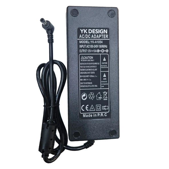 12V 10A Standart uç adaptör 5.5*2.5mm 12 volt 10 amper AC-DC Adaptör ürün görseli 1
