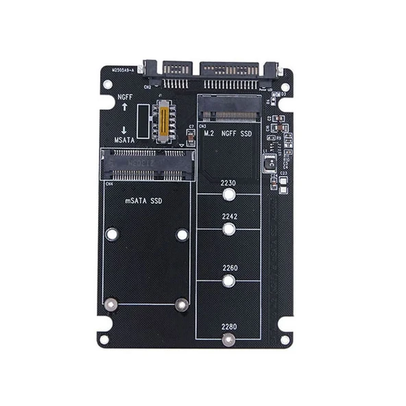 Sata 3 to M.2 NGFF mSATA SSD çavirici kart SATA M2 Dönüştürücü ürün görseli 1