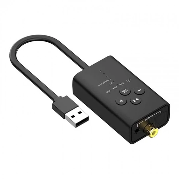 5.2 Bluetooth Ses Alıcısı PC için Fiber Koaksiyel AUX Çıkışlı Dijital Dönüştürücü ürün görseli 1