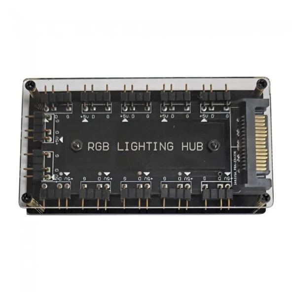 5V 3-pin RGB 10 port Hub 3pin ARGB için adaptör uzatma kablosu ürün görseli 1