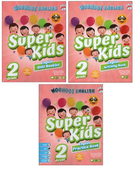 KIRMIZI BEYAZ 2. SINIF WOOHOO SÜPER KİDS SET (3 KİTAP) ürün görseli 1