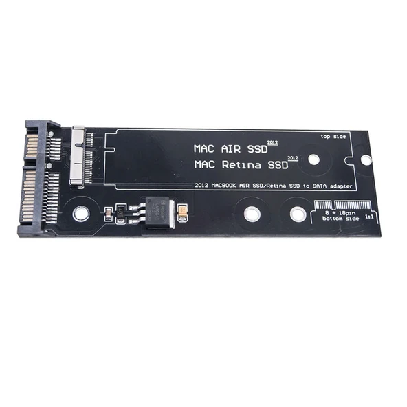 Macbook air retina 2012 ssd 7+17 pin to sata çevirici adaptör ürün görseli 1