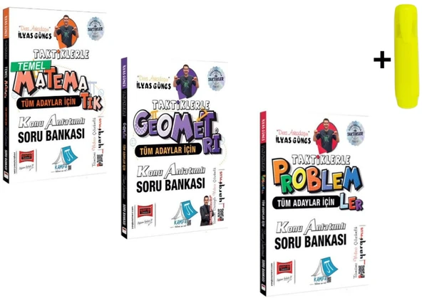 Tüm Adaylar İçin Taktiklerle Matematik Geometri Problem Konu Anlatımlı Soru Bankası İlyas Güneş ürün görseli 1