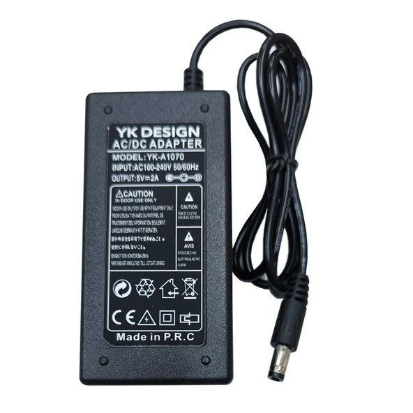 5v 2A standart uçlu adaptör 5 volt 2 amper 5.5*2.5mm standart uçlu adaptör ürün görseli 1