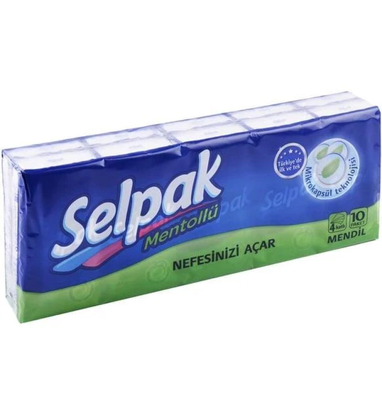 Selpak Mentollü Mendil 10 Paket ürün görseli 1