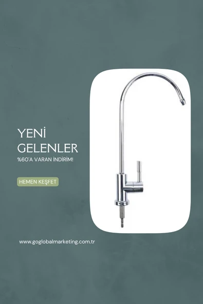 Faucet Su Arıtma Cihazı Lüks Musluk – 360° Döner Borulu, Parlak Krom Kaplama, Standart Arıtma Sistemlerine Uyumlu ürün görseli 1