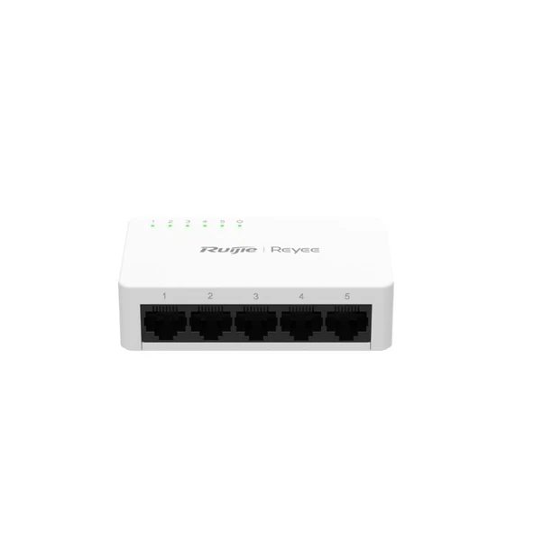 Ruijie Reyee RG-ES05F 5 Port 10/100 Yönetilemez Masaüstü Switch ürün görseli 1
