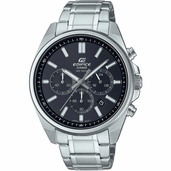 Casio EFV-650D-1AVUDF Edifice Quartz Çelik Gri Siyah Kadran 10 ATM 44 mm Erkek Kol Saati ürün görseli 1