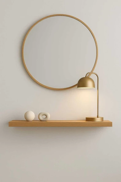 yankı-byeg 70 Cm Safir Meşe Mdf Gizli Bağlantı Duvar Rafı Dresuar Dekoratif Raf ürün görseli 1