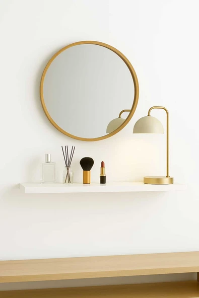 yankı-byeg 70 Cm Mat Beyaz Mdf Gizli Bağlantı Duvar Rafı Dresuar Dekoratif Raf ürün görseli 1