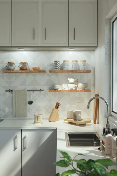 yankı-byeg 60 Cm 3lü Safir Meşe Mdf Uçan Duvar Rafı Gizli Bağlantı Kitaplık ürün görseli 1