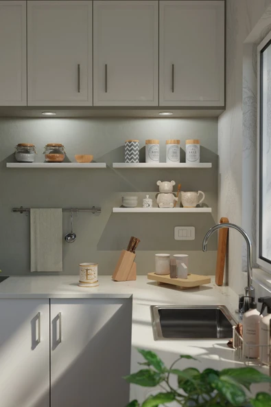 yankı-byeg 60 Cm 3lü Mat Beyaz Mdf Uçan Duvar Rafı Gizli Bağlantı Kitaplık ürün görseli 1