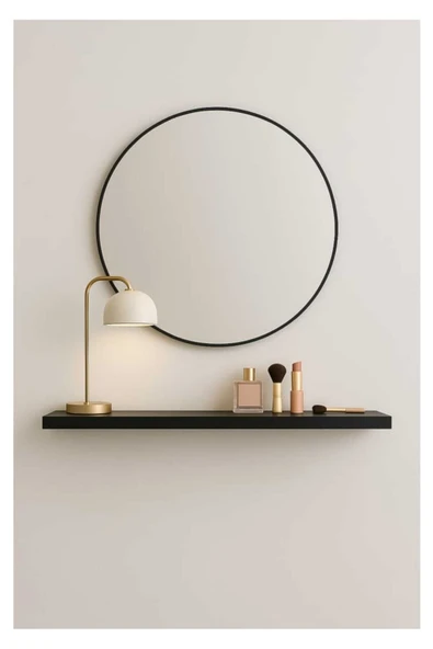 yankı-byeg 70 Cm Mat Siyah Mdf Gizli Bağlantı Duvar Rafı Dresuar Dekoratif Raf ürün görseli 1